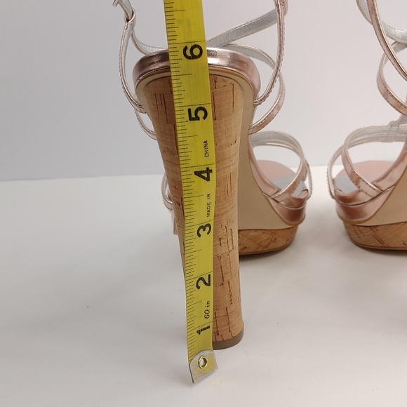 Kate Hudson For Ann Taylor Rose Gold Cork Heels - Picture 10 of 12